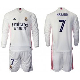 Camisetas Real Madrid Eden Hazard 7 Niños Primera Equipacion 2020/2021 Manga Larga
